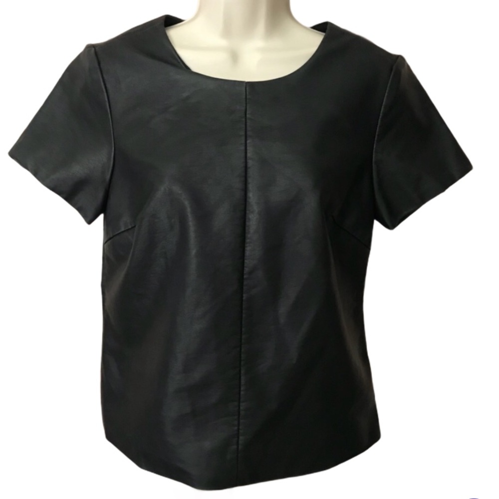 Express faux leather blouse XS gothic biker